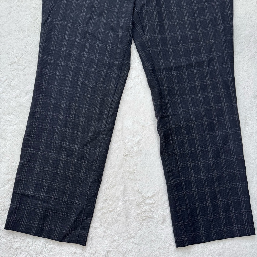 Banana Republic Pants Men’s 38x32 Black Check Slim Fit 100% Wool Career NEW - Picture 3 of 7